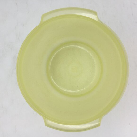 Vintage Tupperware Servalier Yellow Bowl 886 Sheer Lime Green Sunburst Lid 812 - Picture 3 of 14